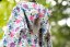Dívčí softshellový kabátek s kytičkami - Velikost: 122