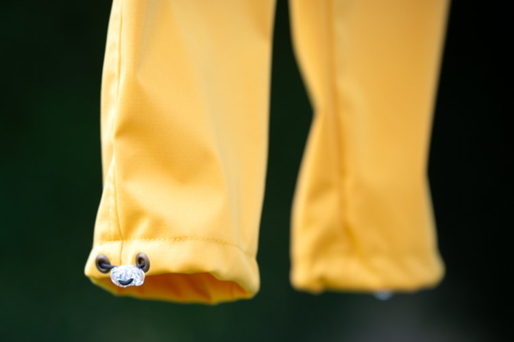 Softshellové kalhoty žluté - Velikost: 128, Materiál: 100% polyester